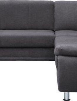 TRENDMANUFAKTUR Ecksofa Rondo wahlweise mit Schlaffunktion, bequeme Armlehnen, Bestseller, L-Form, wahlweise mit Federkern bestellbar, Füße chromfarben