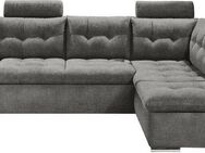 ED EXCITING DESIGN Ecksofa Oman L-Form, mit Bettfunktion, Bettkasten, Armteilverstellung & Kopfstützen