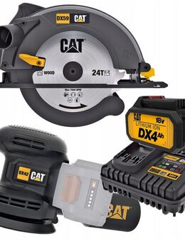 CAT DX59 1400W 185mm Handkreissäge Kreissäge Bürstenloser Exzenterschleifer CAT DX42B 18V 125mm Set mit Akku & Ladegerät Set5342 - Wuppertal