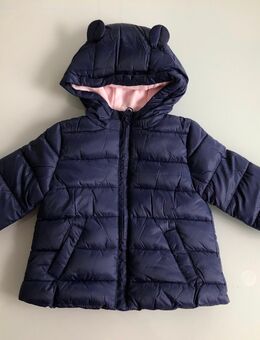 Mädchen Kinder Jacke Jackchen mit Öhren Marineblau Rosa gefüttert, leicht und kuschelig wie eine Daunenjacke :) Gr. 74 Marke: Baby Club C&A. neu mit Etikett - Albstadt