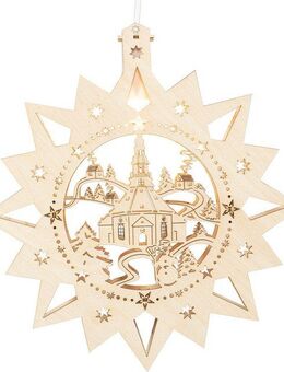 SAICO Original LED Fensterbild Seiffener Kirche, inkl. LED-Leuchtmittel, warmweiß, LED wechselbar, BxHxT: 30x32,5x4,5 cm