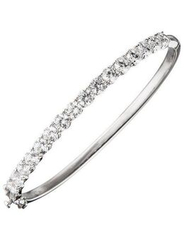 JOBO Armreif, oval 925 Silber mit Zirkonia