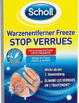 Scholl Warzen-Behandlungsstift Freeze, 16-tlg., Warzenentferner Behandlungssticks für Hände und Füße