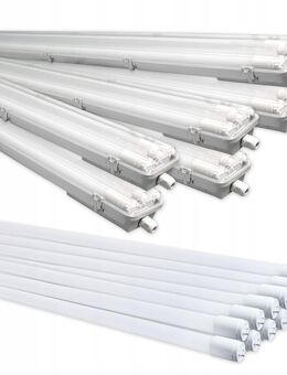 6x Led Panel Leuchtstofflampe Feuchtraumlampe LED Lampe 120cm 12x LED-Leuchtstoffröhren im Set - Wuppertal