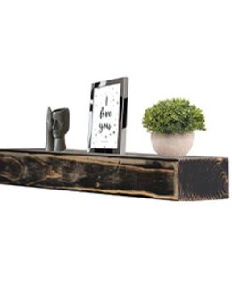 Wandregal Wandboarg Massivholz Schweberegal Hängeregal 50 x 10 x 6 cm Ideal für Wohnzimmer, Kinderzimmer, Schlafzimmer, Küche - Wand Dekoration inkl. Montage-Set (Altholz Optik) - Kaufbeuren