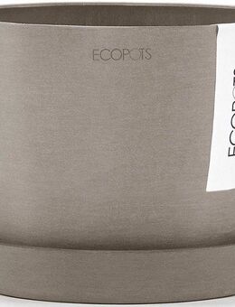 ECOPOTS Blumentopf Stockholm Mini 16 Taupe, für innen und außen: frostsicher, bruchsicher und lichtbeständig