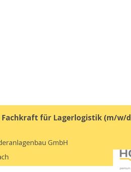 Ausbildung Fachkraft für Lagerlogistik (m/w/d) - Gladenbach