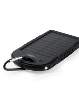 Schwarze USB Solarpowerbank - Radevormwald (Stadt auf der Höhe)