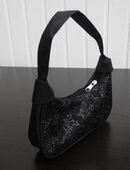 Tasche Abendtasche Stofftasche Tasche mit Glitzer Glitter schwarz 3,- in 24944