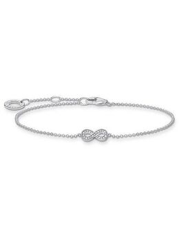 THOMAS SABO Armband Infinity/Unendlichkeitsschleife silber, A2003-051-14-L19V, mit Zirkonia (synth)