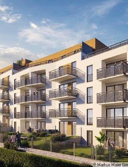 Neubau auf hohem Niveau - Bad m. Fenster, Abstellkammer, Südterrasse, Garten etc. - Dorfen