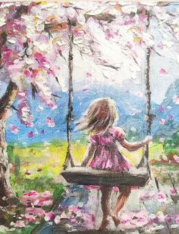 Acrylgemälde, Original, Unikat, 15x15cm, moderne Kunst - Gnarrenburg
