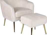 INOSIGN Loungesessel ARROLL mit Hocker, Cocktailsessel, Relaxsessel, Einzelsessel und Hocker bequem gepolstert