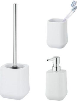 SCHÖNER WOHNEN-Kollektion Badaccessoire-Set »Adine«, Set, 3 tlg., aus Keramik, mit Zahnputzbecher, Seifenspender und WC-Garnitur