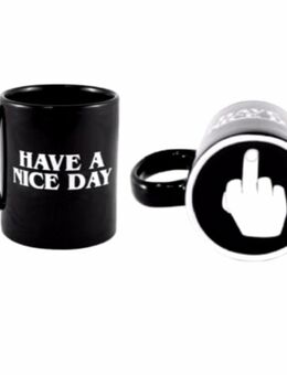 Kreative Coole Tasse Kaffeetasse Geschenkidee Stinkfinger Mittelfinger schwarz Büro 17,90 €* - Villingen-Schwenningen