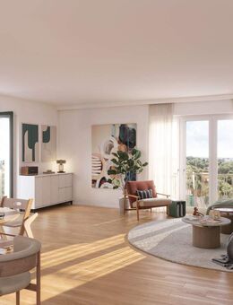 3,5-Zimmer-Neubauwohnung mit Balkon und Arbeitszimmer - München