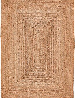 LUXOR living Teppich Salo, rechteckig, Höhe: 6 mm, Juteteppich, handgeflochten, Flecht Design, 100% Naturfaser