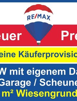 Keine Käuferprovision! Kaufen Sie ab € 399,- mtl.* / DHH als ETW ! Scheune & Wiesengrundstück ! - Eichenbühl