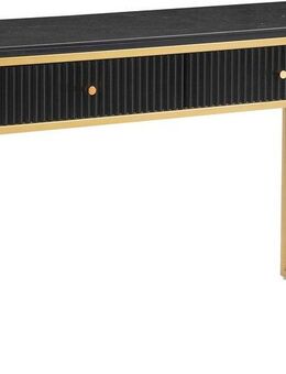 Leonique Konsolentisch Fleuriss, Keramikplatte, goldene Beine, FSC-zertifiziertes Holz, Breite 110 cm