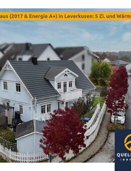 Holzhaus (A+) von 2017 mit 5 Zi. (161m² Wfl.) & Komfort: Fussbodenh., Lüftung, Wärmepumpe & Wallbox - Leverkusen