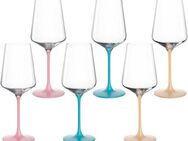 LEONARDO Weinglas Kelchglas BRERA, 400 ml, farbig sortiert, 6er-Set, Glas, spülmaschinengeeignet