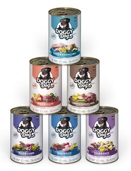 DOGGY Dog Adult 6 x 400 g - Mixpaket 1 (6 Sorten)