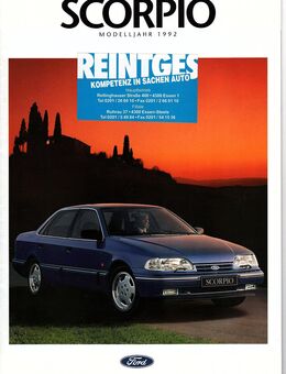 Autoprospekt Ford Scorpio '92 - Essen
