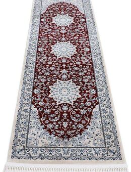 carpetfine Teppich Nain Diane, auch als Läufer, rechteckig, Höhe: 8 mm, Kurzflor mit Fransen, Vintage Orient Look, Wohnzimmer