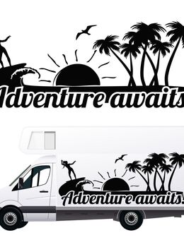 Produktbeschreibung: Aufkleber für Wohnmobil, Wohnwagen, Auto - Berge (170x70 cm) Design 2 Set 2 - Ingolstadt
