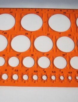 Kreisschablone STANDARDGRAPH 1315 F von 1-36 mm Durchm. - Furth