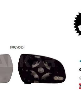 SPIEGELGLAS LINKS BEHEIZT ASPHÄRISCH AUDI A4 8K2 B8 8K5 8K0857535 - Dortmund Wickede