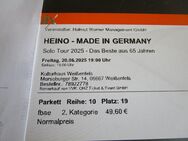 Heino Konzert Weißenfels Ticket reservix - Weida