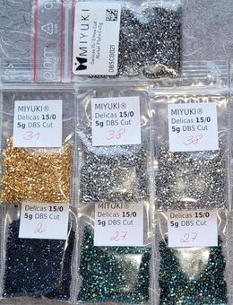 MIYUKI® Delicas 15/0 | Cut | Hexagon | 11 Beutel a´ ca. 5g | KONVOLUT - Althengstett