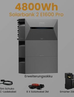 Anker Solix 2 Pro+Neu Smarmeter+2 Erweiterungsaku Leistung 4,8 kW - Worms