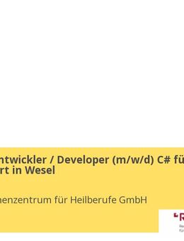 Software-Entwickler / Developer (m/w/d) C# für den Standort in Wesel - Wesel