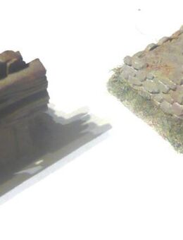 2x Nostalgie Prellbock H0 Holzbohlen und Steine universell passend - Amberg