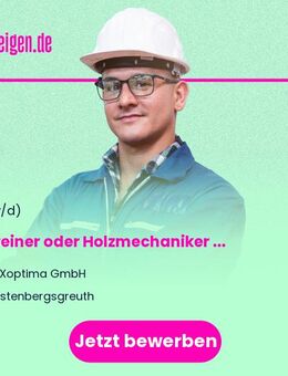 Schreiner oder Holzmechaniker als Produktionsmitarbeiter (w/m/d) - Vestenbergsgreuth