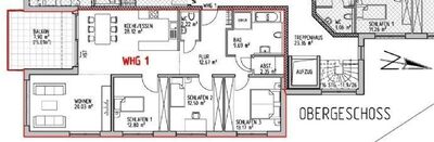 Energieeffiziente 4-Zimmer-Obergeschosswohnung mit Balkon