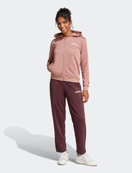 adidas Sportswear Trainingsanzug W LINEAR TS (2-tlg), Trainingsjacke mit Kapuze, Tracksuit