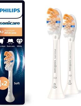 Philips Sonicare Aufsteckbürsten A3 Premium All-in-One, für eine gründliche Gesamtreinigung, für jedes Sonicare Handstück
