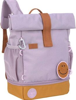 LÄSSIG Kinderrucksack Little Gang, Mini Rolltop Backpack, lilac, aus recycelten PET-Flaschen