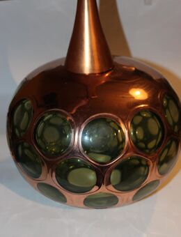 Space Age Design Hängeleuchte Ufo Glas grün, Kupfer - Nürnberg
