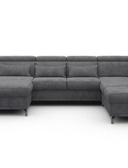 sit&more Wohnlandschaft Cabrio U-Form, B: 359 cm, mit Sitztiefen-, Arm- & Kopfteilverstellung, 3 Nierenkissen, Federkern, optional Bettfunktion und Stauraum