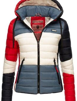 Navahoo Steppjacke Lulana Multikulti leichte Übergangsjacke mit Kapuze im Colourblocking Stil