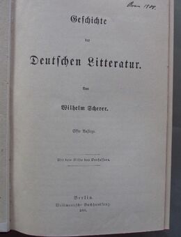 Scherer: Geschichte der Deutschen Literatur (1908) - Münster