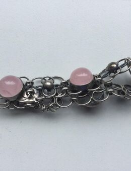 Damen Schmuck Rosenquarz Vintage Armband Versilbert Antik - Fulda