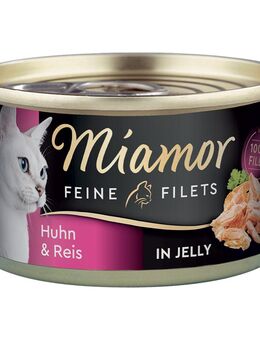 Miamor Feine Filets Dose 6 x 100 g - Huhn & Reis in Jelly