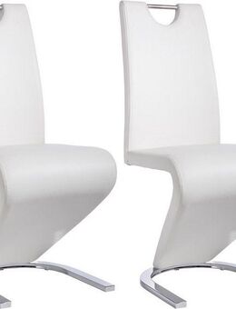 Home affaire Esszimmerstuhl Monza (Set, 2 St), Bezug in Kunstleder, Rückenlehne mit Griff zum einfachen Zurückziehen