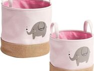 Zeller Present Aufbewahrungskorb Elefant (Set, 2 St), Niedliches Elefanten Tiermotiv
