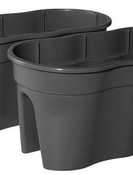 KHW Balkonkasten Flowerclip XXL (Set, 2 St), BxTxH: 57,5x27,7x27 cm